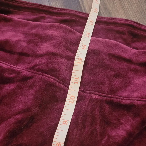 Talbots Womens Luxe Velour High Waist Leggings Size 3X Burgundy Pull On NEW - Picture 9 of 10